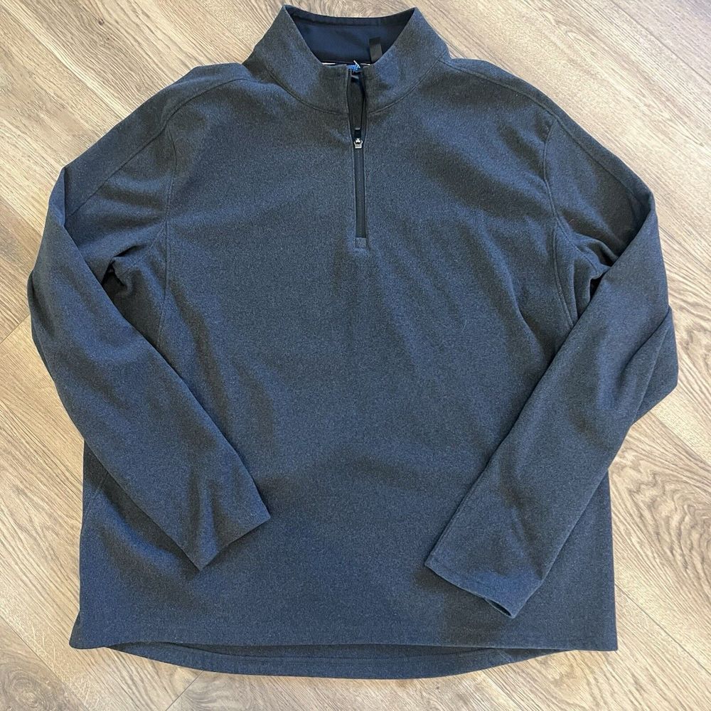 Mondetta Mens Outdoor  Project 1/4 Zip Fleece Pullover Casual ‎ Gray/black XXL